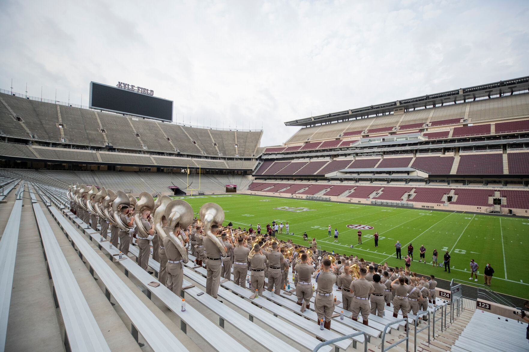 Aggie Band marches on Kyle Field